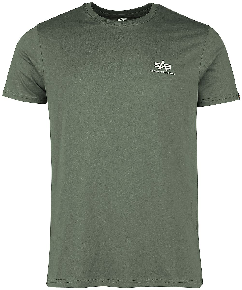 Basic T Small Logo T-Shirt grün von Alpha Industries