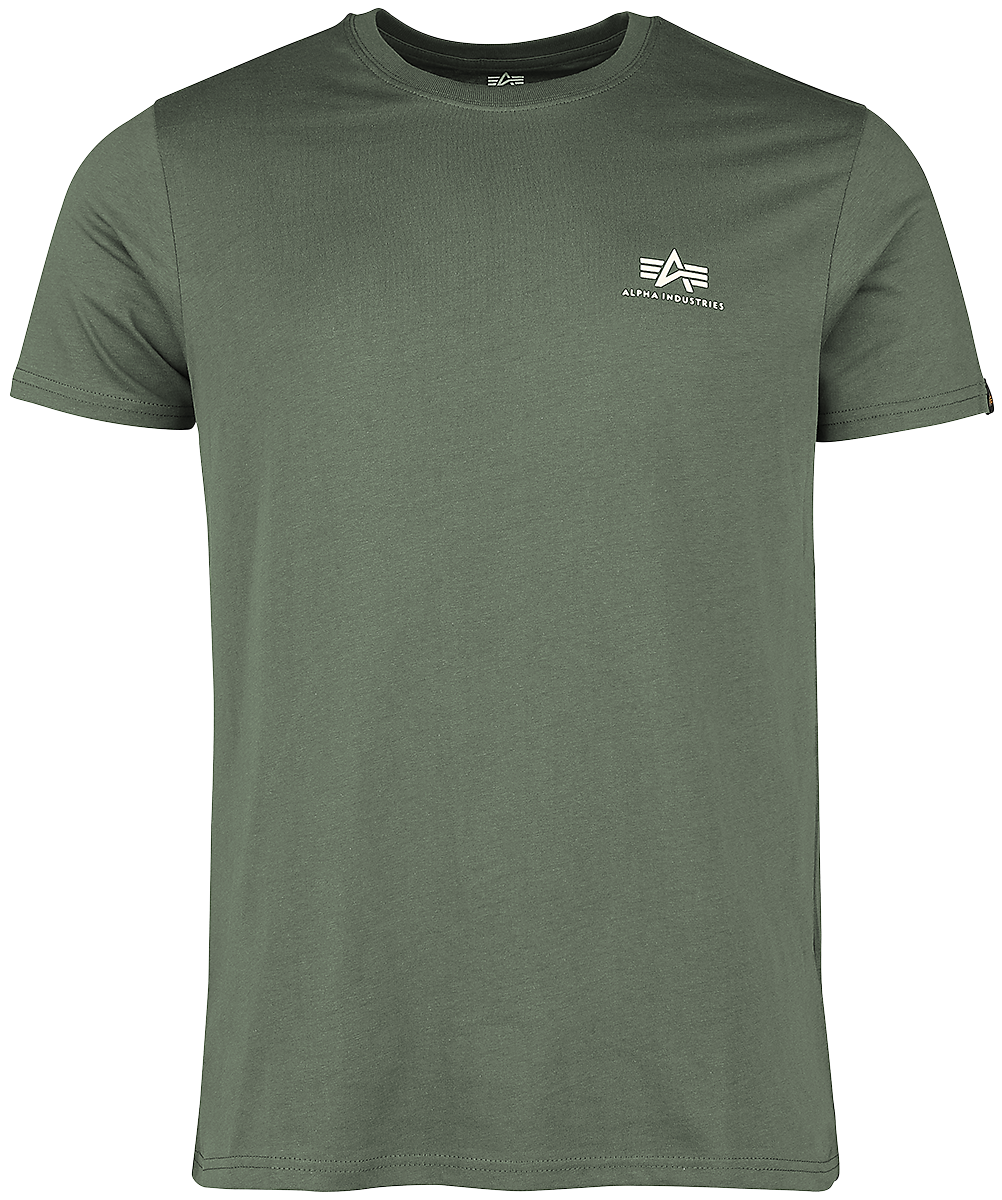 Alpha Industries - Basic T Small Logo - T-Shirt - grün