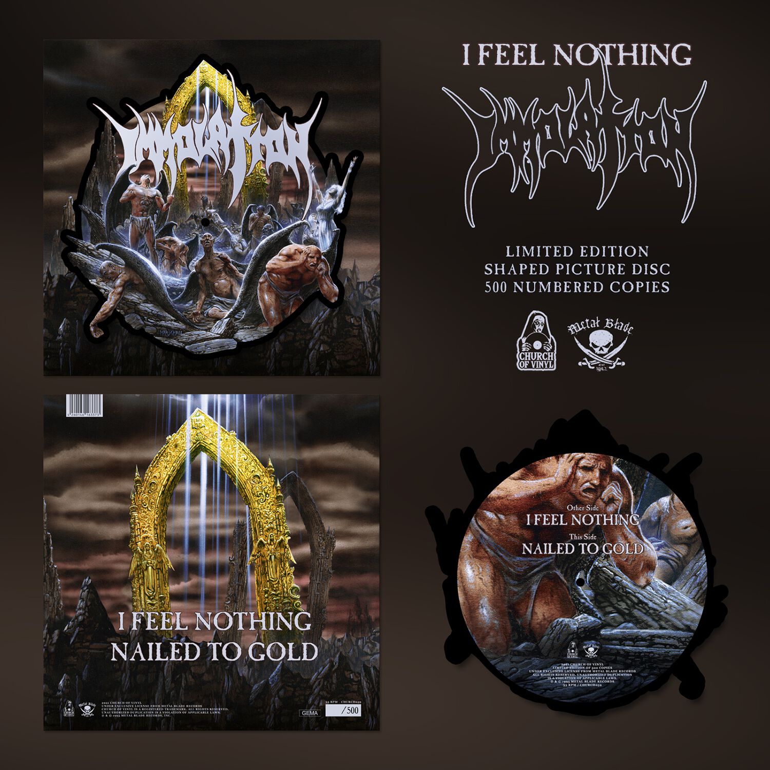 Image of Immolation I feel nothing LP farbig