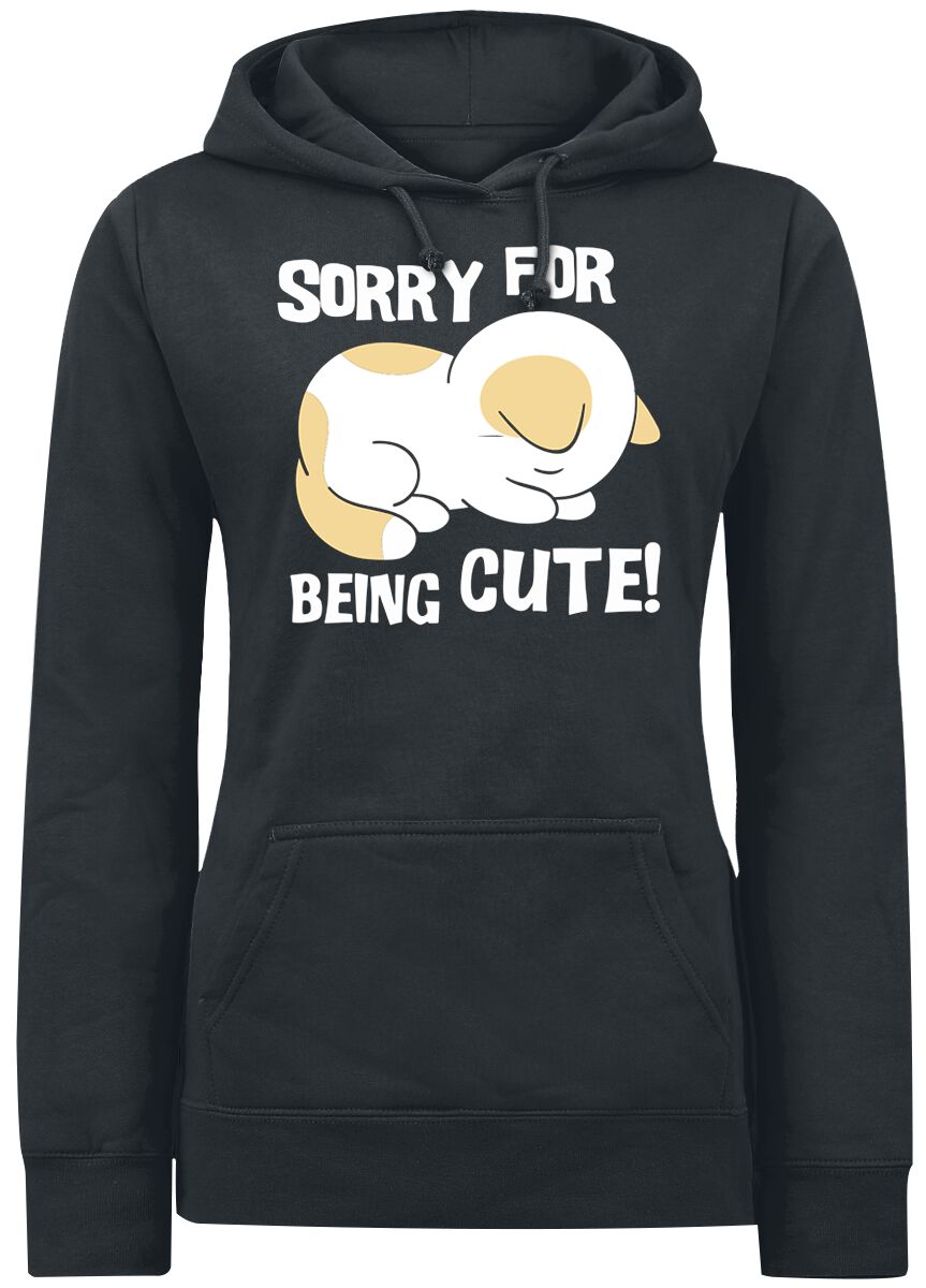Tierisch Sorry For Being Cute! Kapuzenpullover schwarz Tierisch Sorry For Being Cute! Kapuzenpullover schwarz