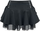 Night Queen Lace Up Mini Skirt, Jawbreaker, Kurzer Rock