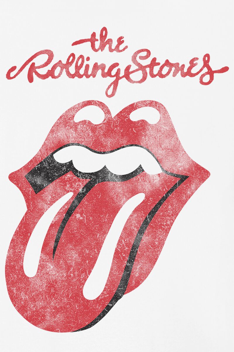 Classic Tongue Tank-Top weiß von The Rolling Stones
