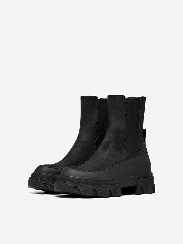 Only ONLTOLA-1 NUBUCK PU CHUNKY BOOTS - NOOS Boot black