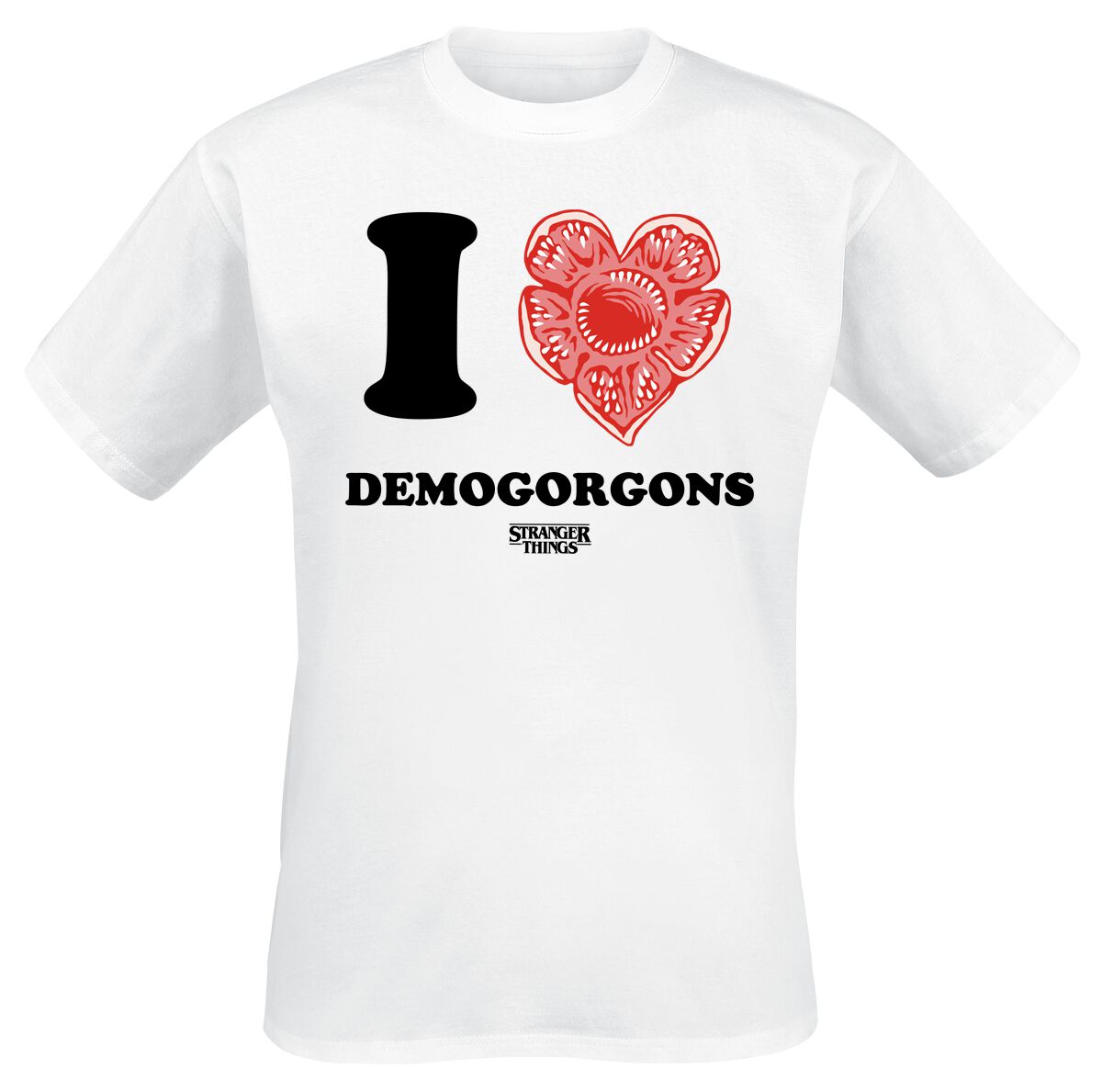 0199756075551 - I Love Demogorgons T-Shirt weiß in S