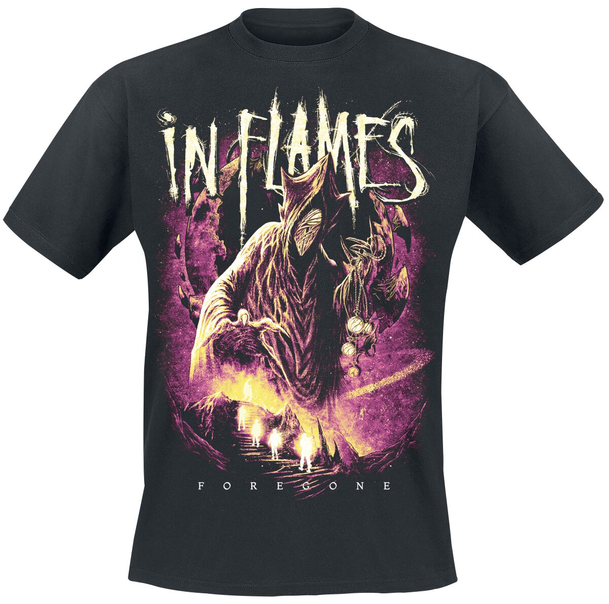 In Flames T-Shirt - Foregone Space - M bis 3XL - für Männer - Größe M - schwarz  - Lizenziertes Merchandise!