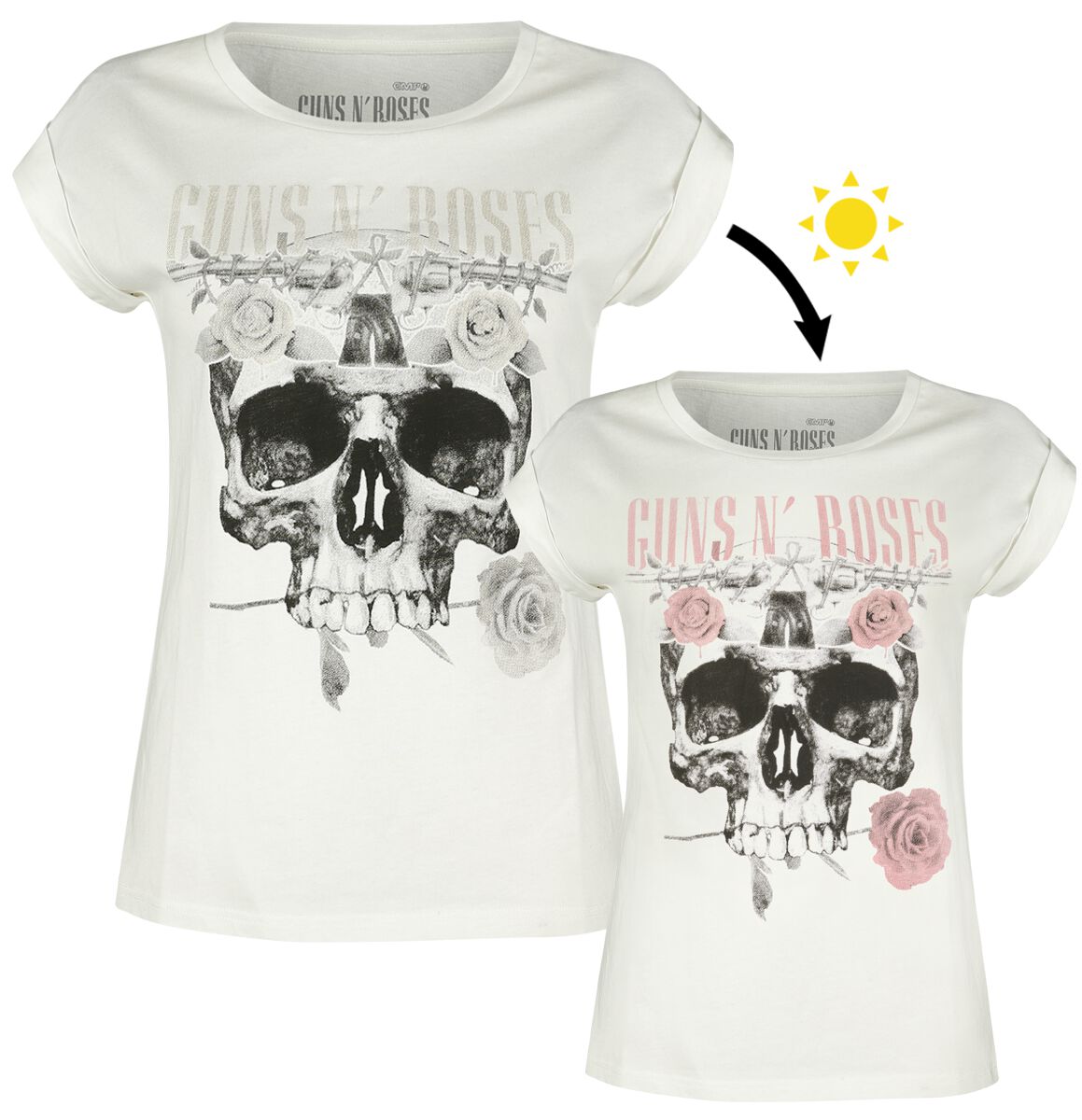 Image of Guns N' Roses EMP Signature Collection Girl-Shirt weiß