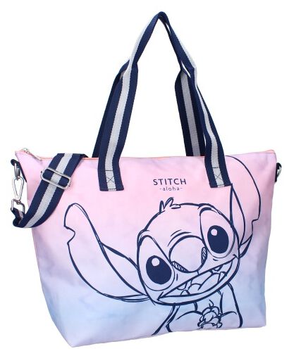 Lilo & Stitch - Disney Umhängetasche - Stitch - für Damen - hellblau/pink  - Lizenzierter Fanartikel