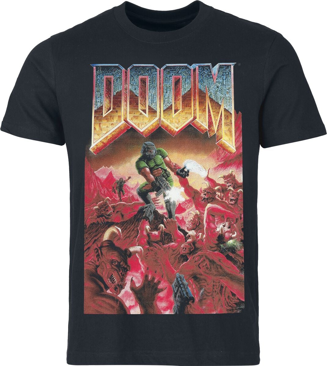 Doom - Gaming T-Shirt - Classic Boxart - Heavyweight - S bis XXL - für Männer - Größe XL - schwarz