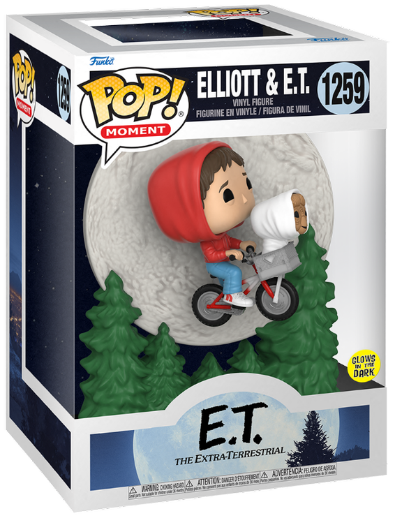E.T. - Der Ausserirdische - Elliot and E.T. Flying (Pop Moment) (Glow In The Dark) Vinyl Figur 1259 - Funko Pop! Figur - multicolor