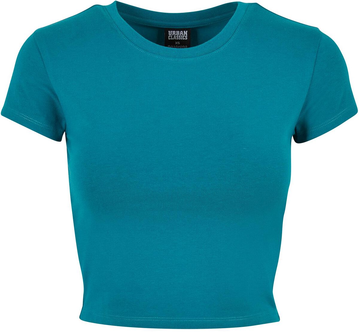 Ladies Stretch Jersey Cropped Tee T-Shirt grün von Urban Classics