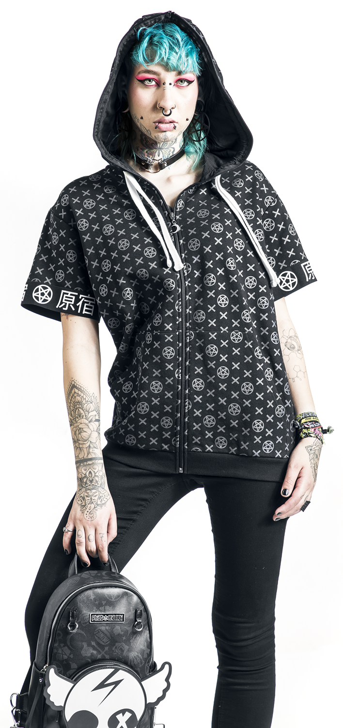 Black Blood by Gothicana Phat Kandi X Black Blood by Gothicana Kapuzenjacke Kapuzenjacke schwarz