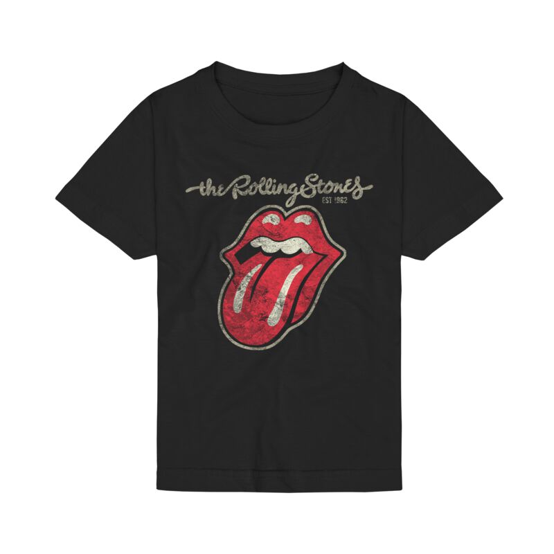 The Rolling Stones T-Shirt für Kleinkinder - Classic Tongue - für Mädchen & Jungen - schwarz  - Lizenziertes Merchandise!