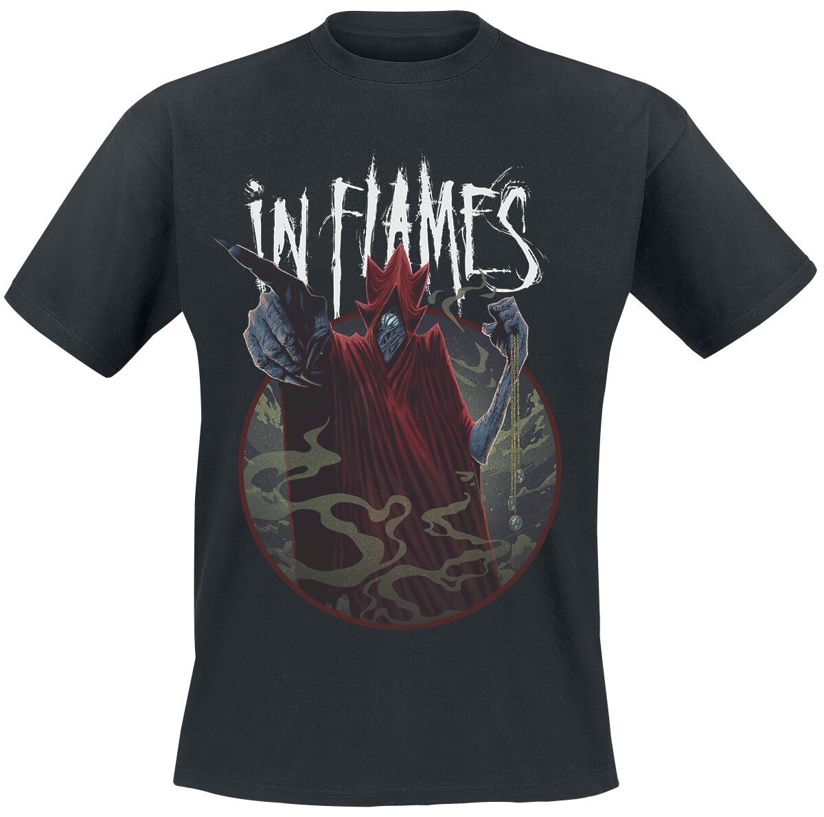 In Flames Time Jester T-Shirt black