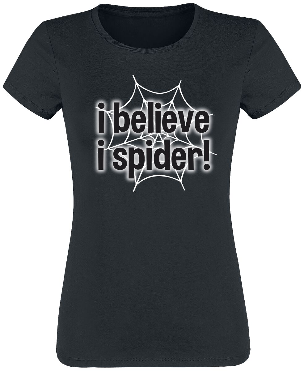 Sprüche I Believe I Spider! T-Shirt schwarz in XXL