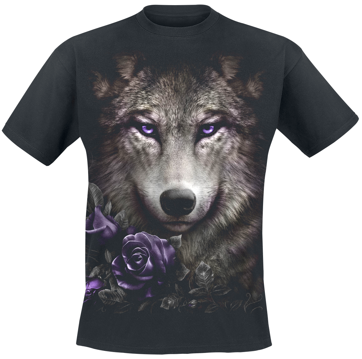 Spiral - Wolf Roses - T-Shirt - schwarz