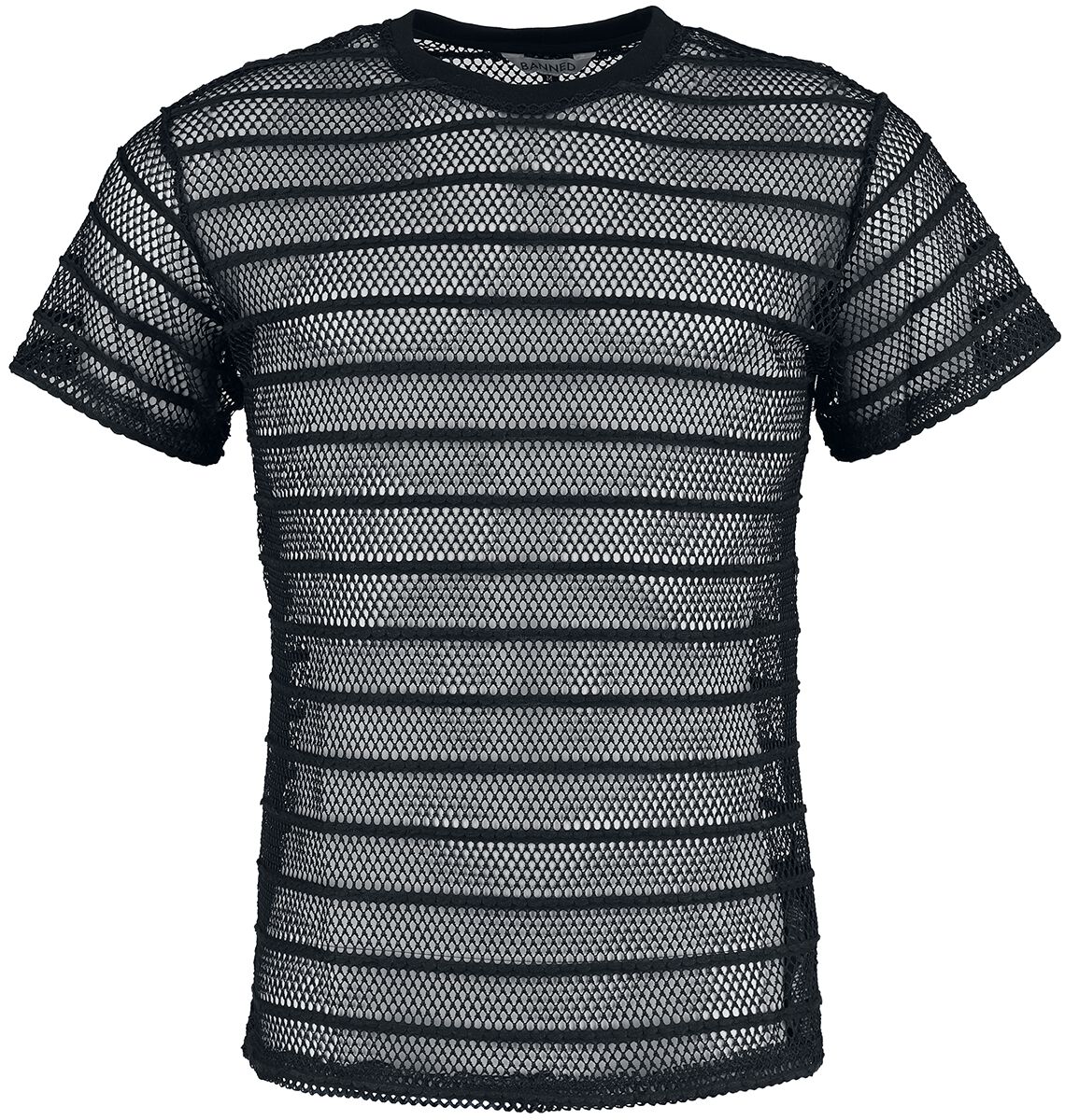 Banned Alternative Black Mesh Shirt T-Shirt schwarz in XL