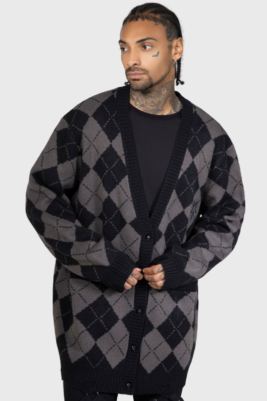 Killstar Gothic Cardigan - Omen Cardigan - for Men - black