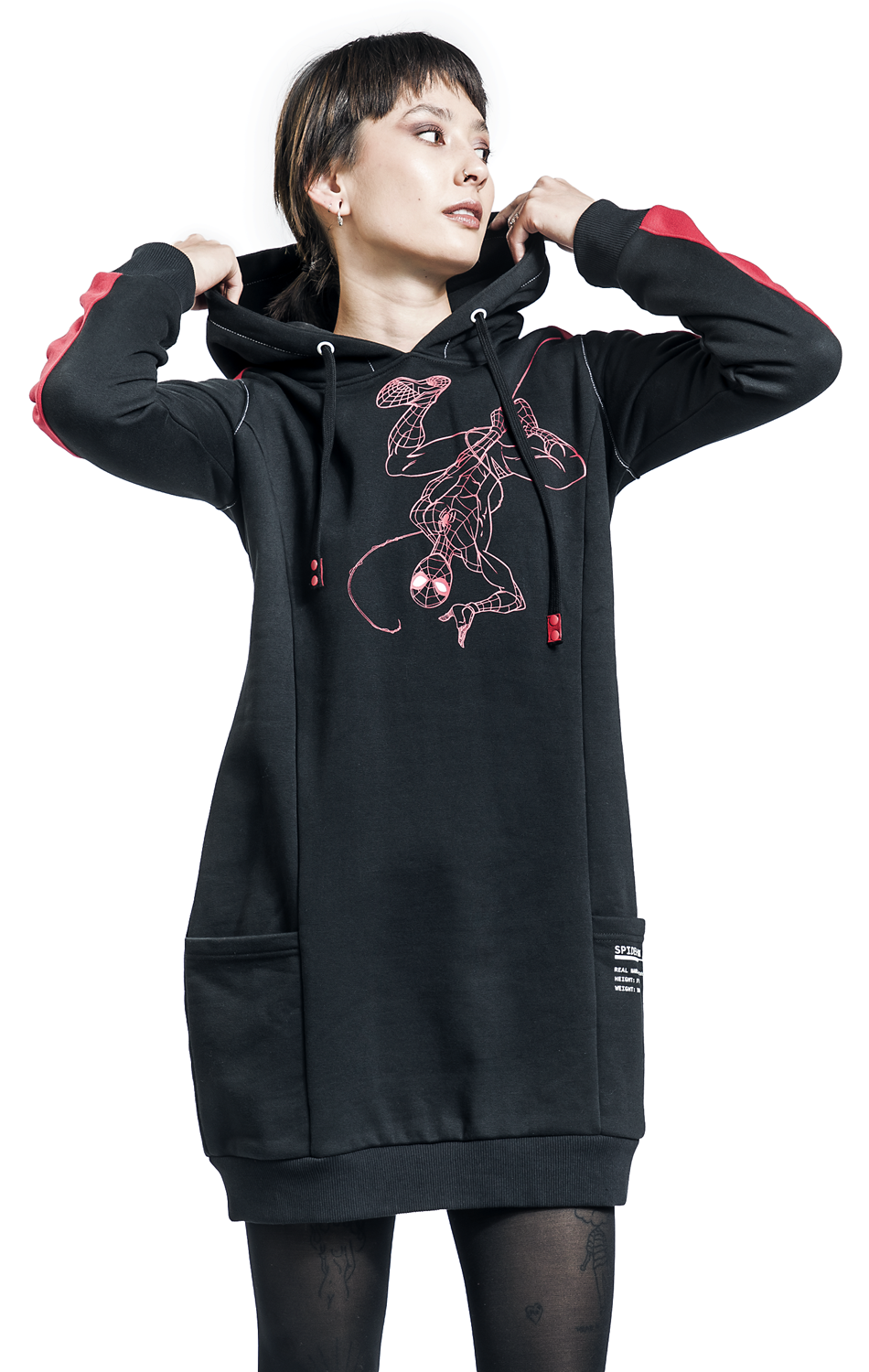 Spider-Man Spider's Web Kurzes Kleid schwarz