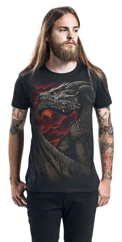 Männer Bekleidung Majestic Draco | Spiral T-Shirt