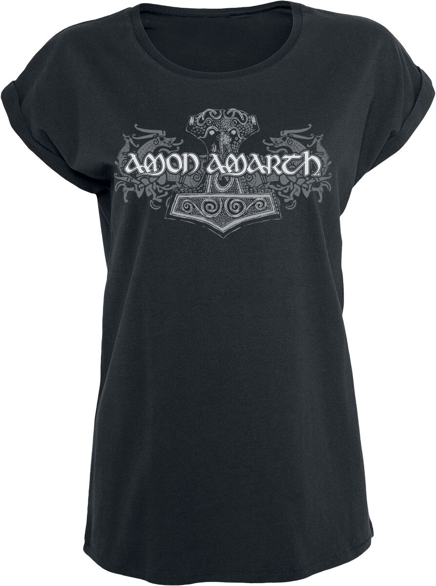 Levně Amon Amarth Viking Horses Dámské tričko černá