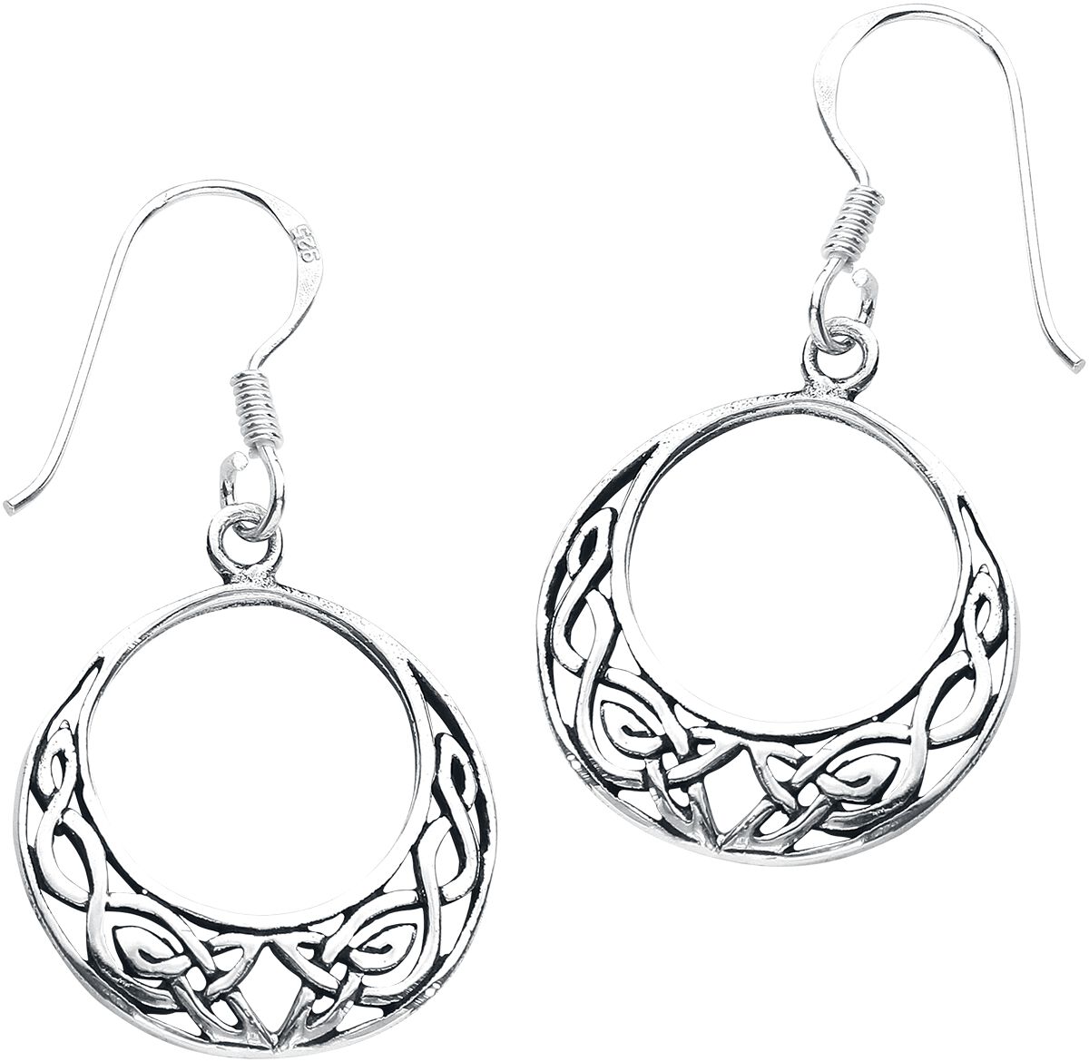 Boucles d'oreilles de Toltecs Amulet - Celtic Knot - pour Femme - couleur argent