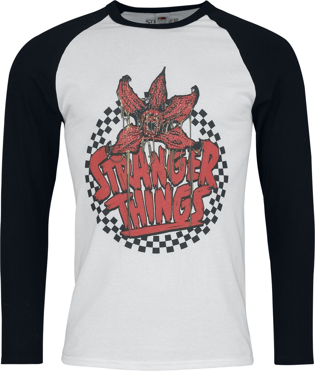 5056811547598 - Checkered Circle Langarmshirt weiß schwarz in XXL