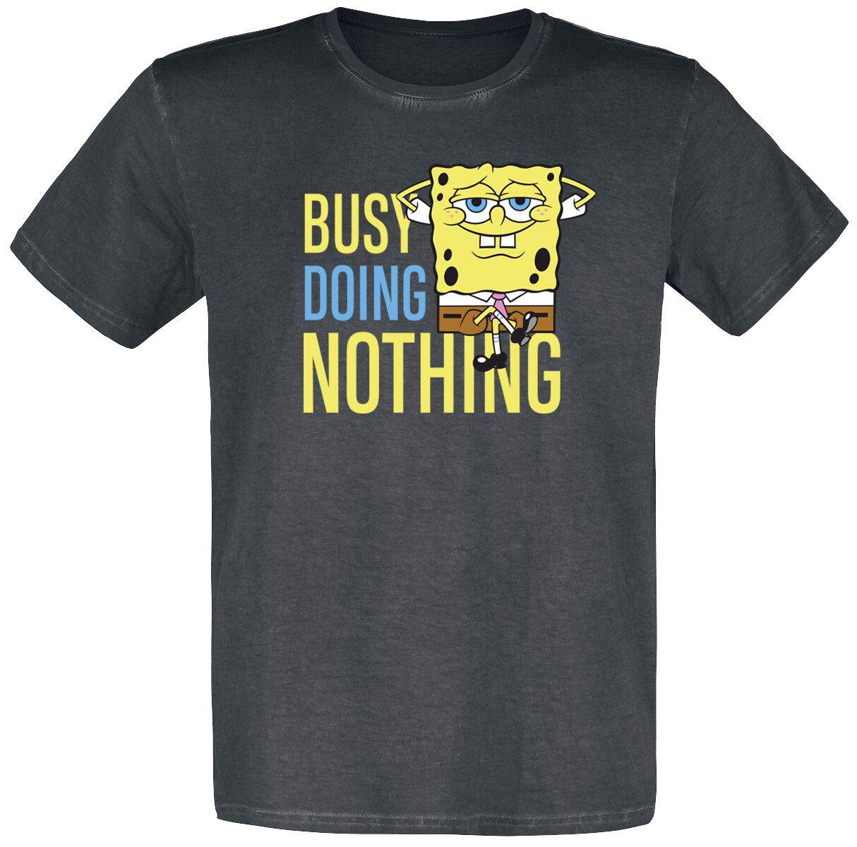 T-Shirt Manches courtes de Bob L'Éponge - Busy Doing Nothing - S à XXL - pour Homme - multicolore