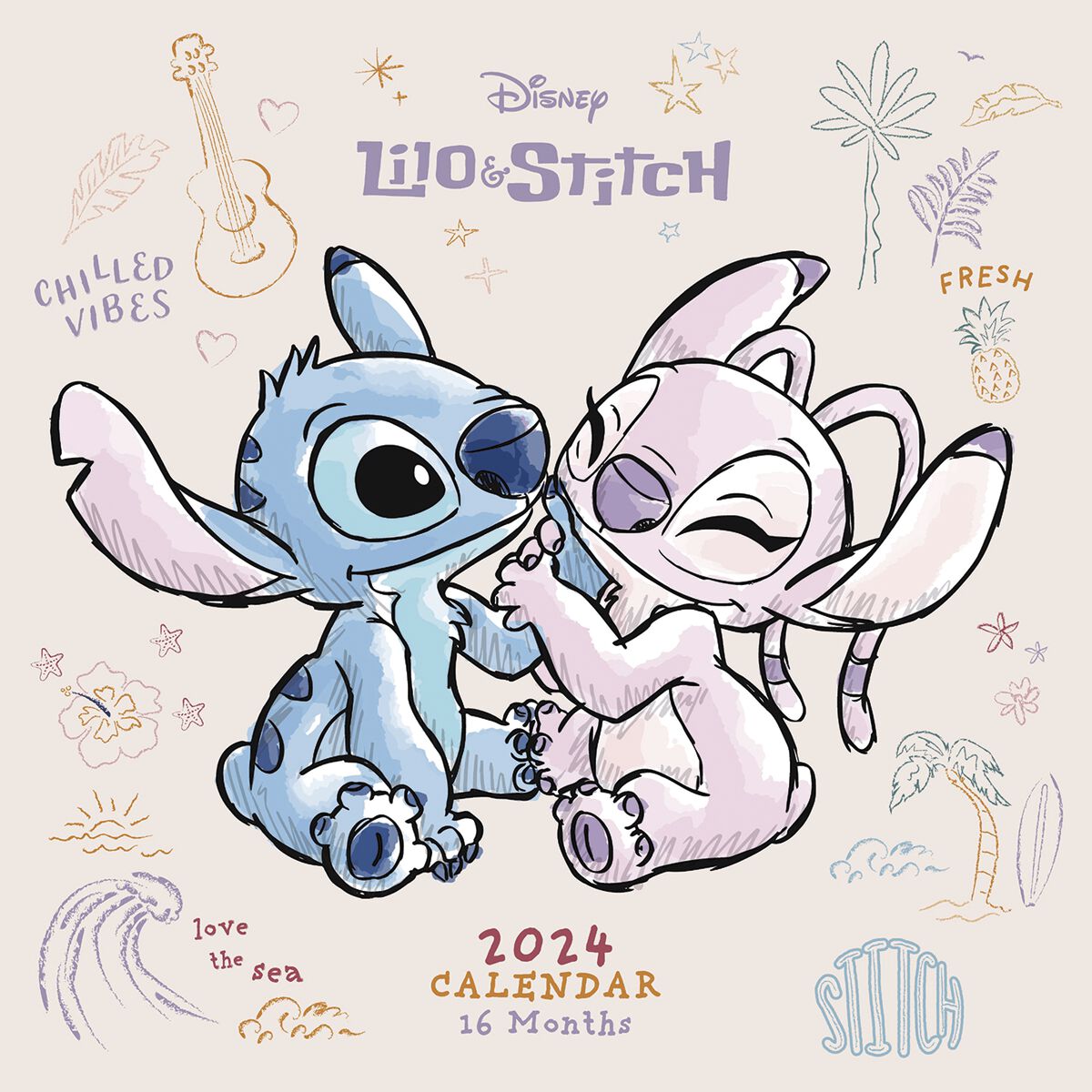 Lilo & Stitch - Disney Wandkalender - Wandkalender 2024 - multicolor  - Lizenzierter Fanartikel