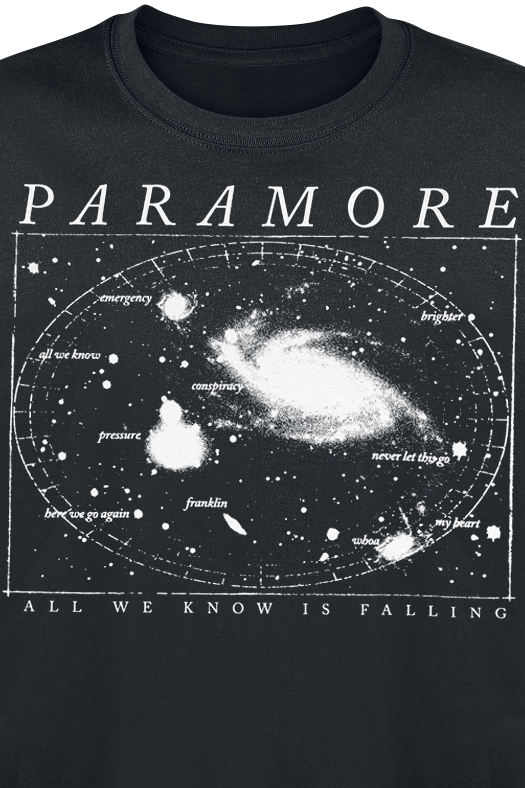 Paramore Tracklist Galaxy Langarmshirt schwarz - 26.48% Rabatt