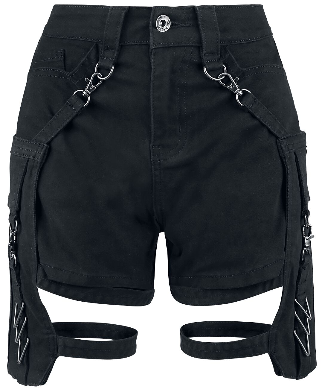 Gothicana by EMP Schwarze Shorts mit abnehmbaren Taschen Shorts black