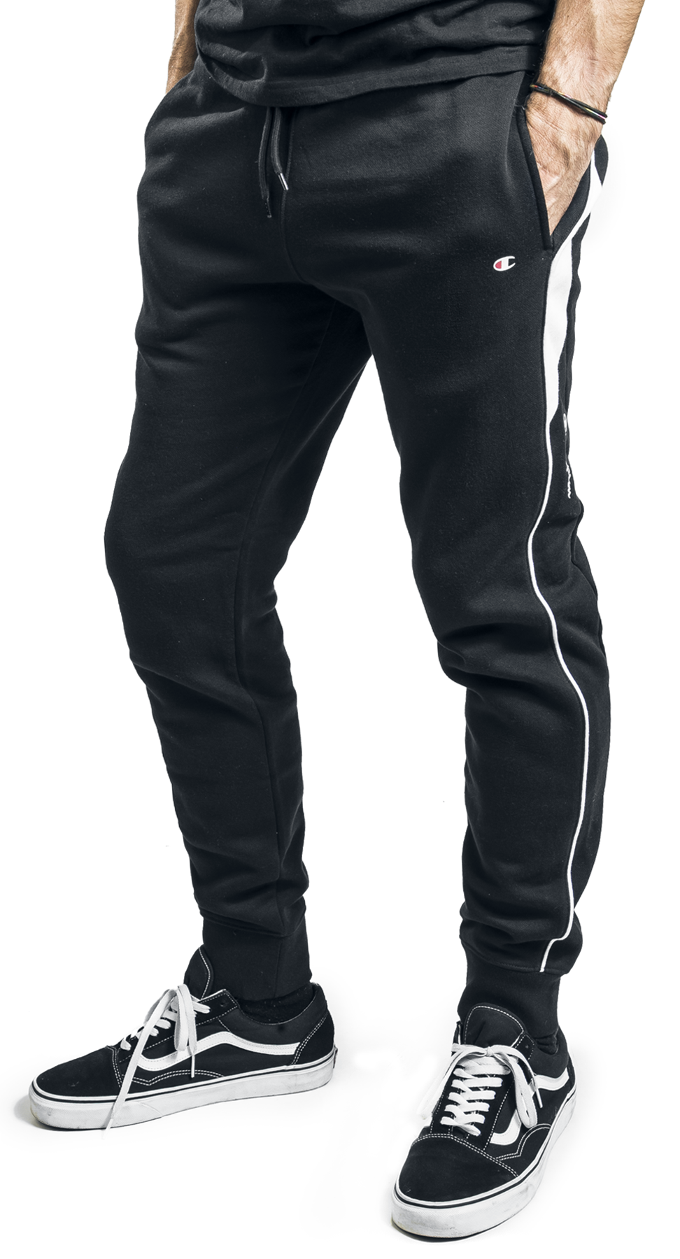 Champion Piping Block Stoffhose schwarz weiß - 24.00% Rabatt