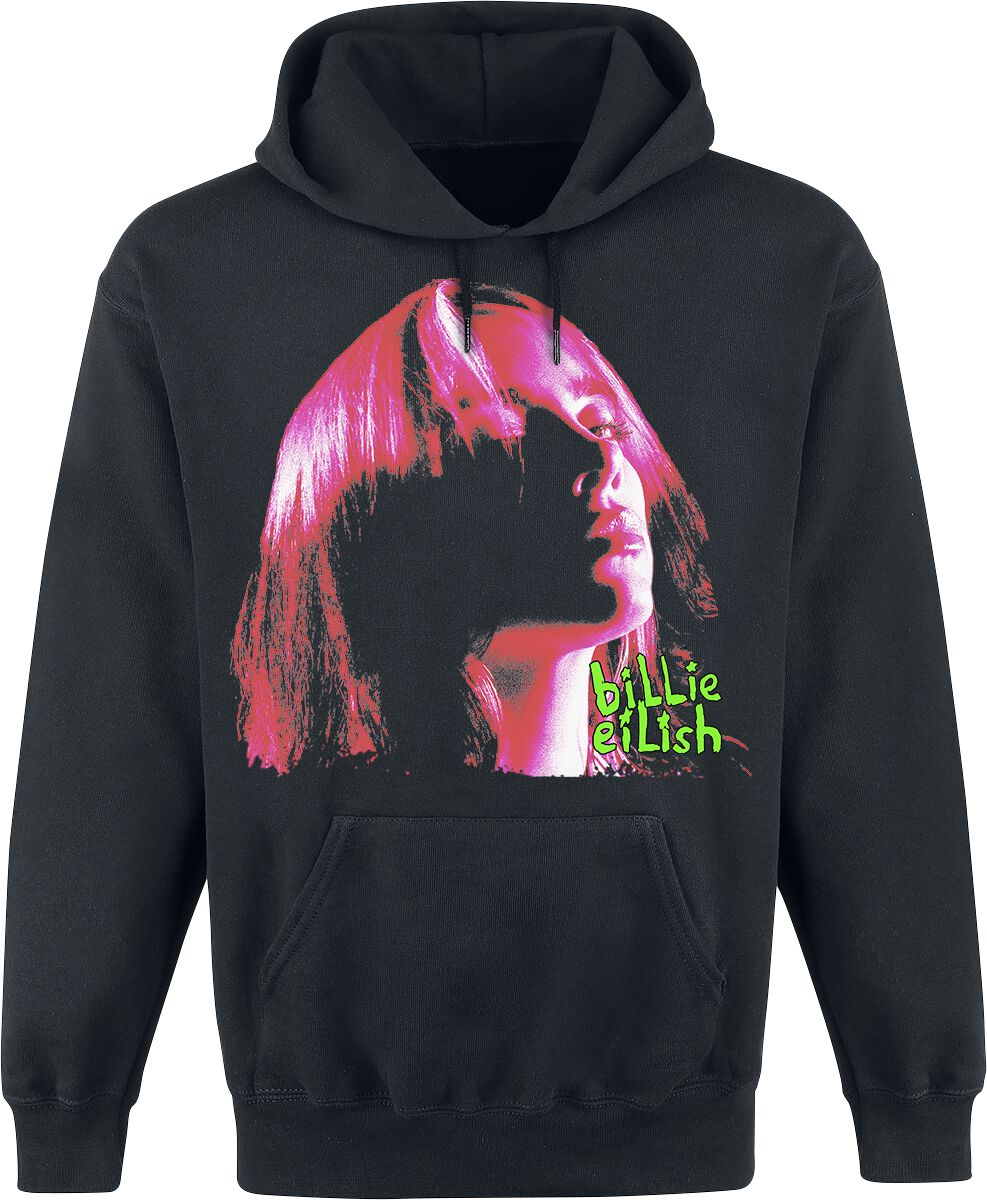 Eilish, Billie Neon Pink Shadow Kapuzenpullover schwarz