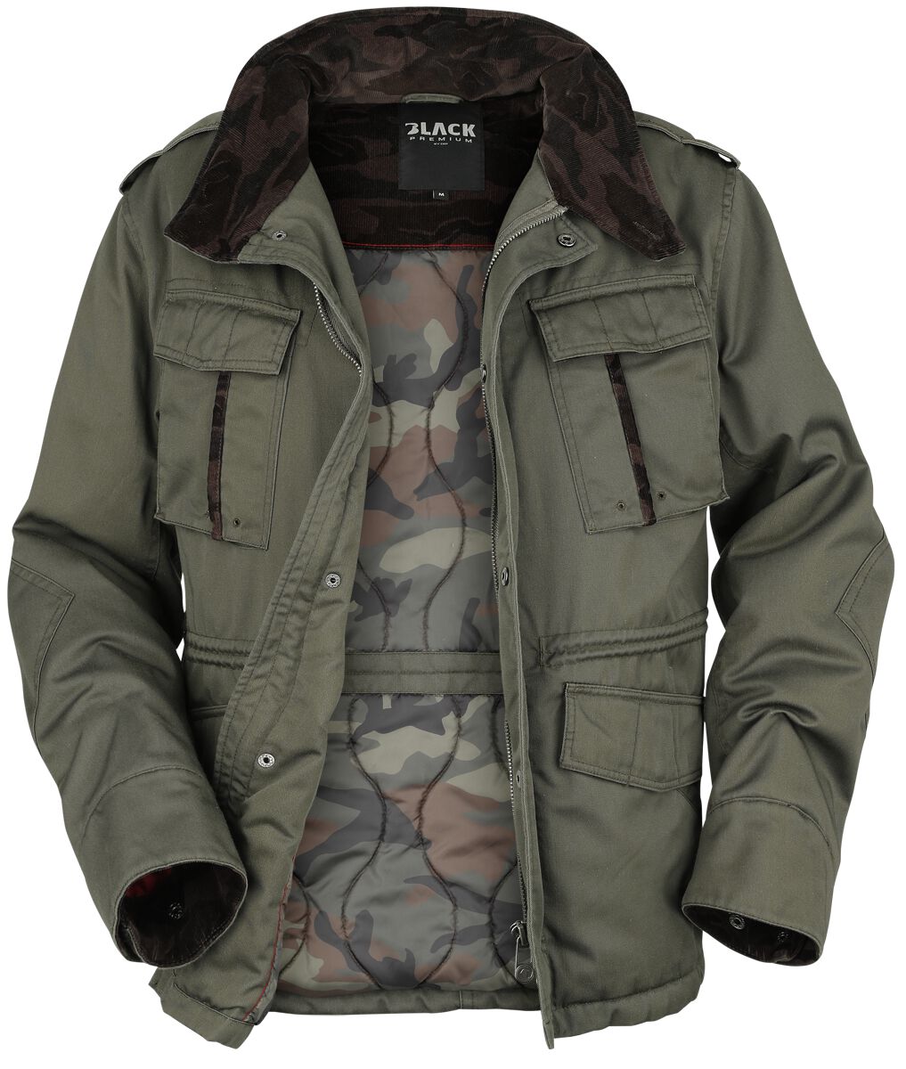 Jacket with hidden hood Black Premium by EMP Winterjacke EMP