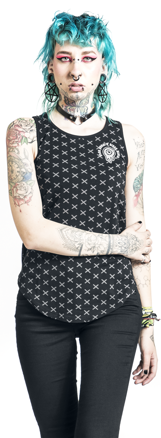 Black Blood by Gothicana Phat Kandi X Black Blood by Gothicana Tank- Top Top schwarz