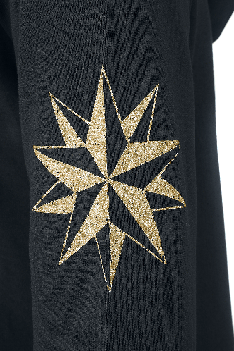 Harry Potter Marauder's map Mittellanges Kleid schwarz