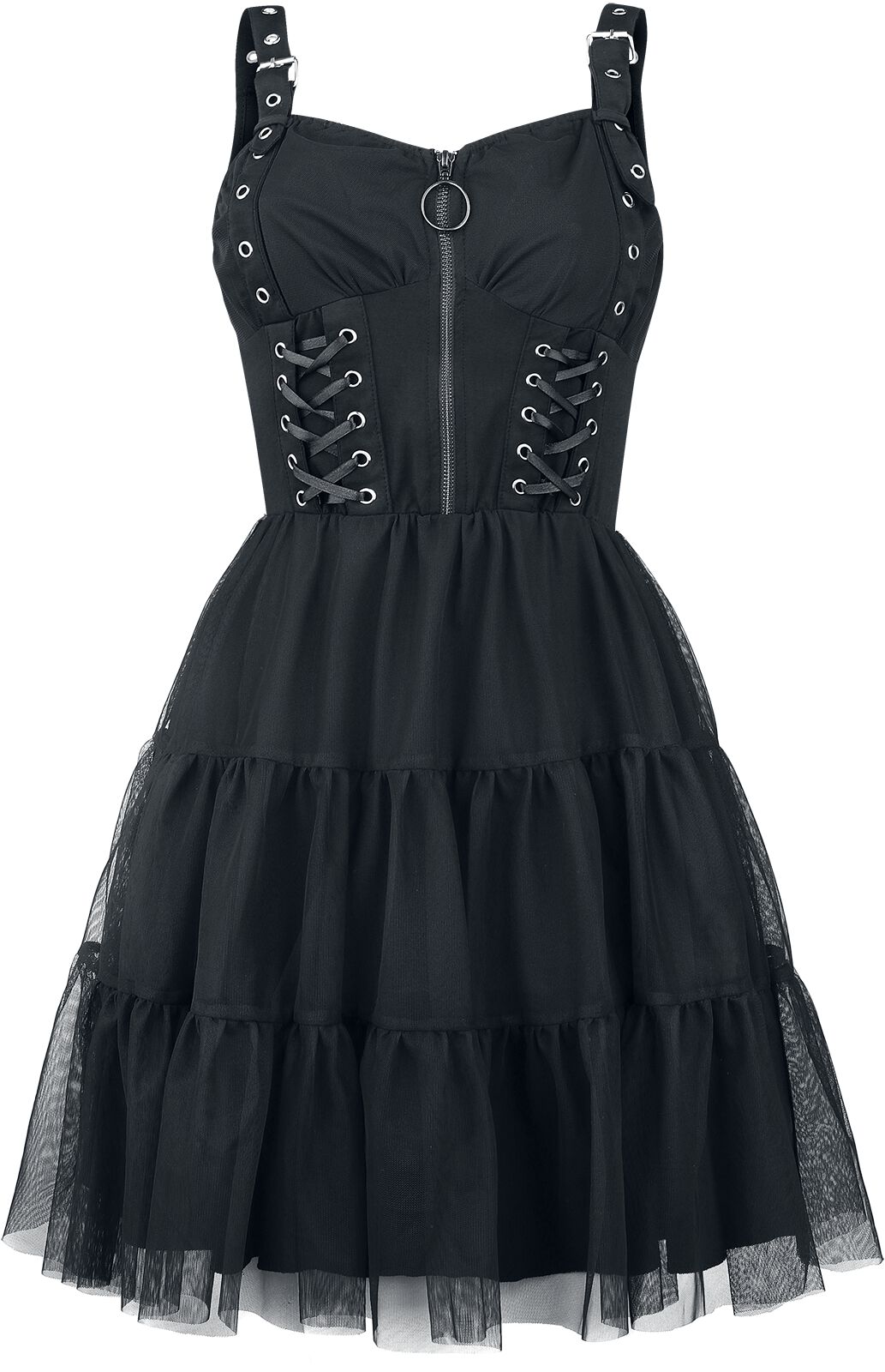Image of Abito media lunghezza Gothic di Vixxsin - Selkie dress - XS a XXL - Donna - nero