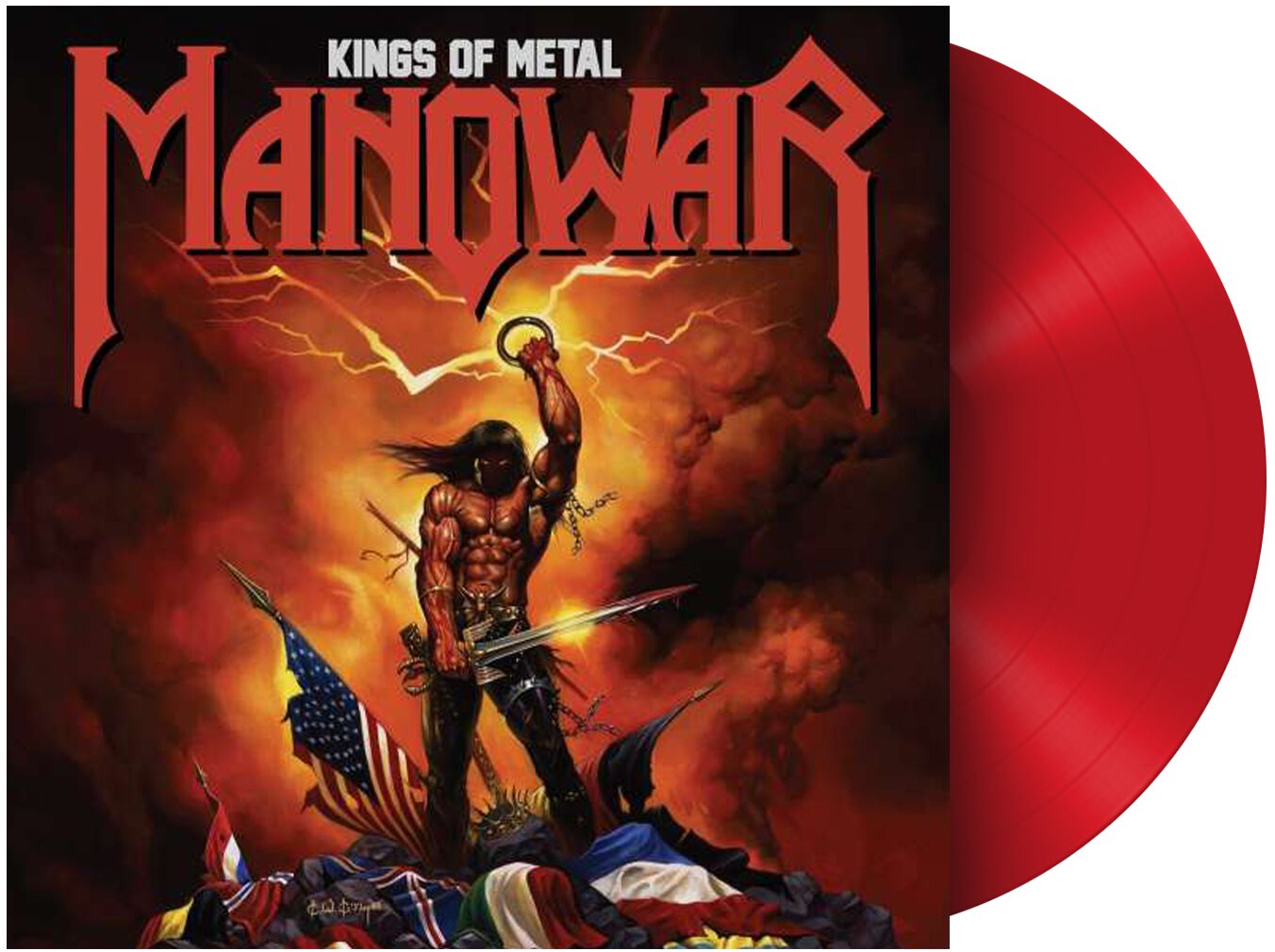 Manowar Kings of Metal LP red