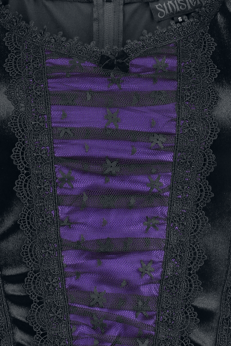 Thumbnail - Sinister Gothic Gothic Top Top schwarz lila in XXL