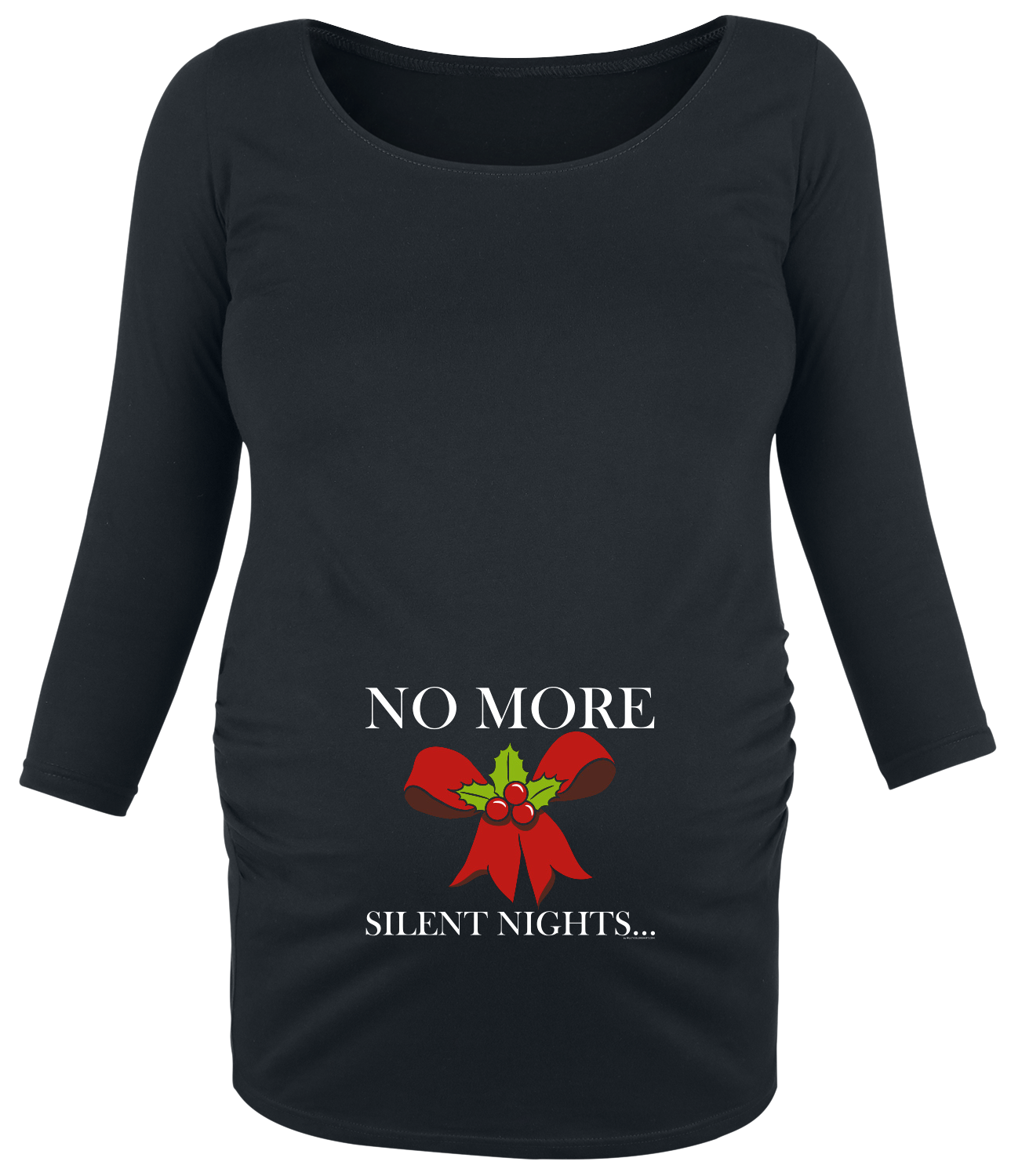 Maternity fashion - No More Silent Nights... - Girls longsleeve - black image