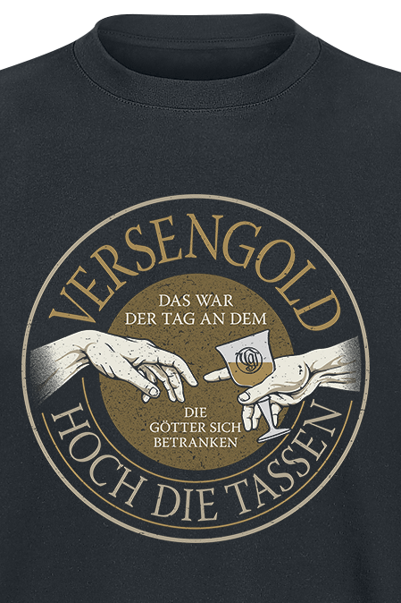Versengold Hoch die Tasse T-Shirt schwarz