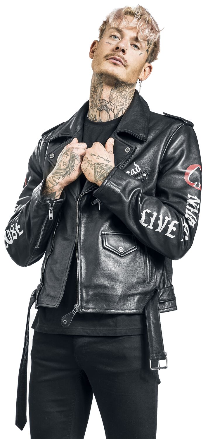 Image of Giacca di pelle di Motörhead - Born To Lose - XL a 3XL - Uomo - nero