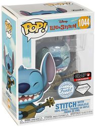 Stitch with Ukulele (Glitter) Vinyl Figur 1044, Lilo & Stitch, Funko Pop!
