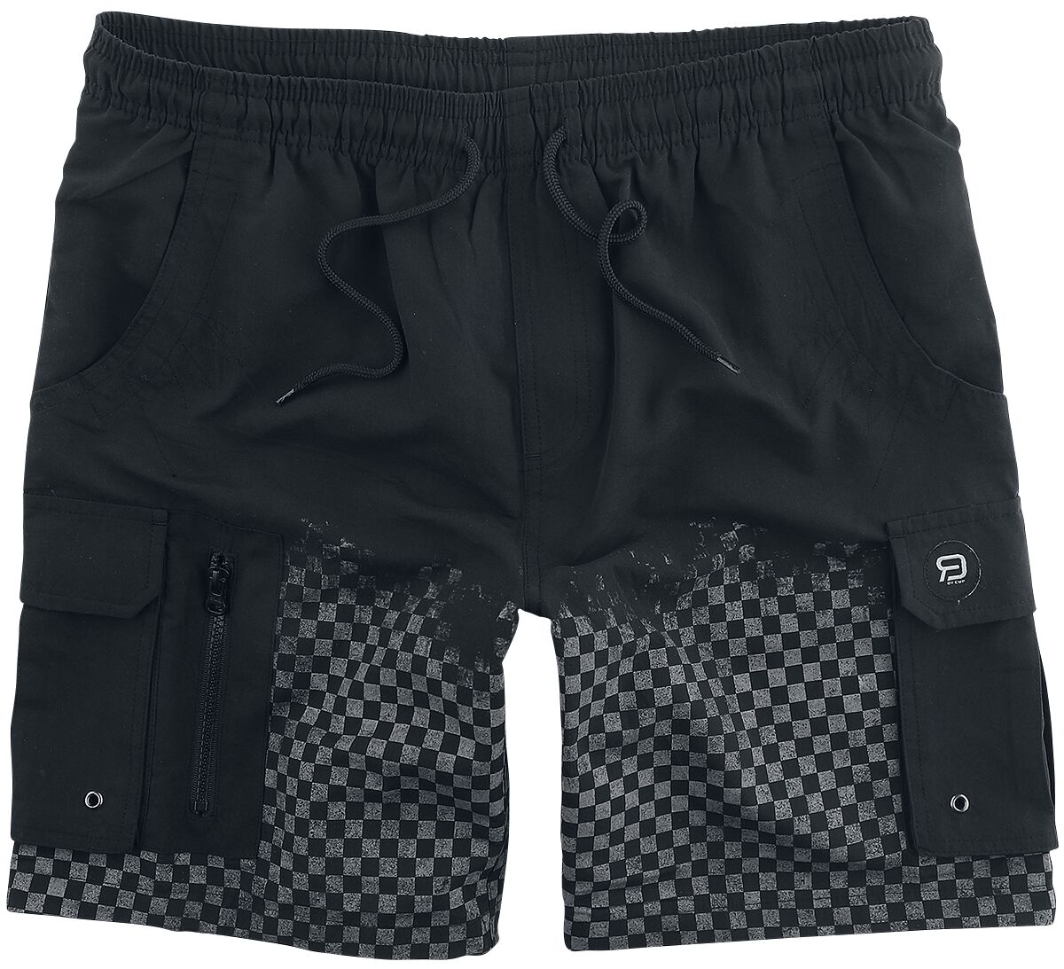 Image of Bermuda di RED by EMP - Swimshorts with Chessboard Print - S a M - Uomo - nero