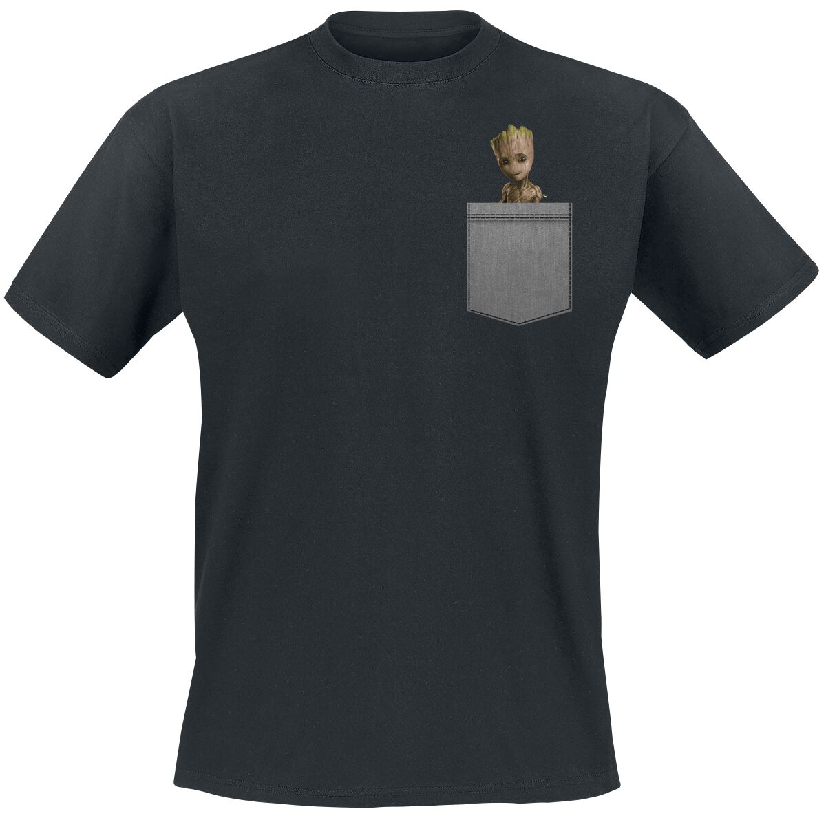 Guardians Of The Galaxy Pocket Groot T-Shirt schwarz in XXL