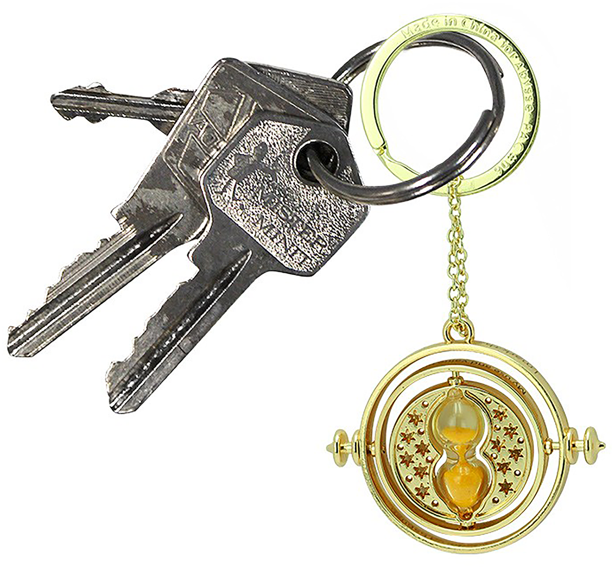 Harry Potter Zeitumkehrer (Time Turner) 3D Schlüsselanhänger goldfarben