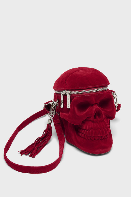 Killstar Gothic Handbag - Grave Digger Skull - Blood - for Women - red