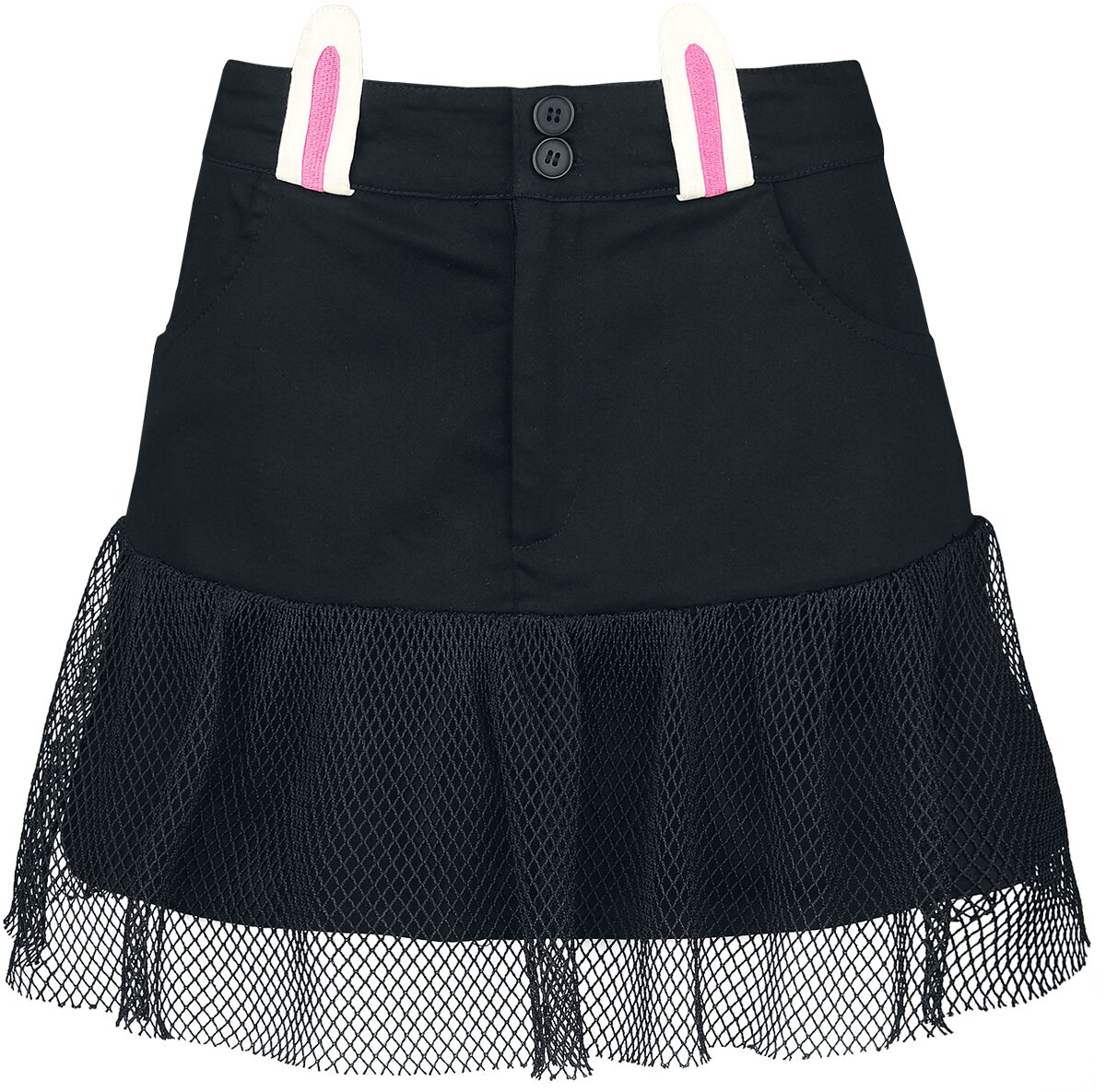Banned Alternative Usagi Skirt Kurzer Rock schwarz in XS
