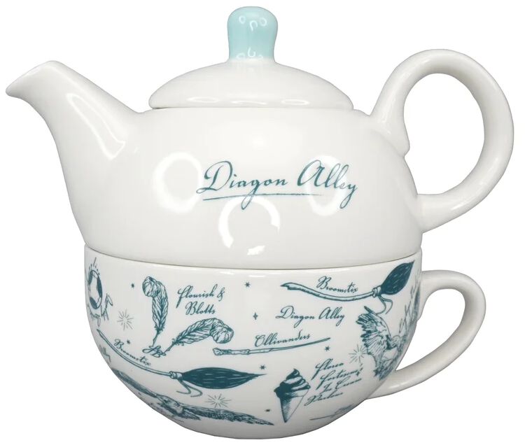 Levně Harry Potter Diagon Alley - Tea For One Konvice na čaj bílá/modrá