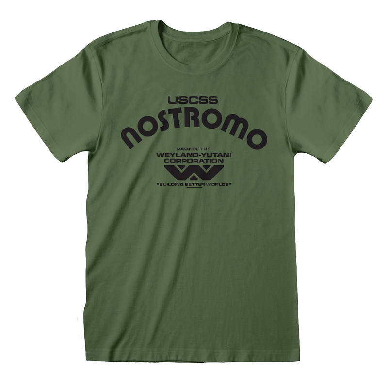 Alien  T-Shirt - Retro Nostromo - for Men - olive