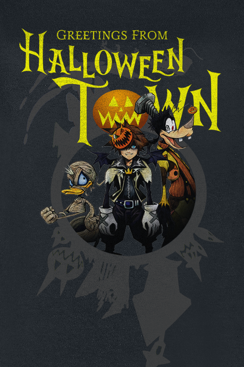 Kingdom Hearts Halloween T-Shirt schwarz